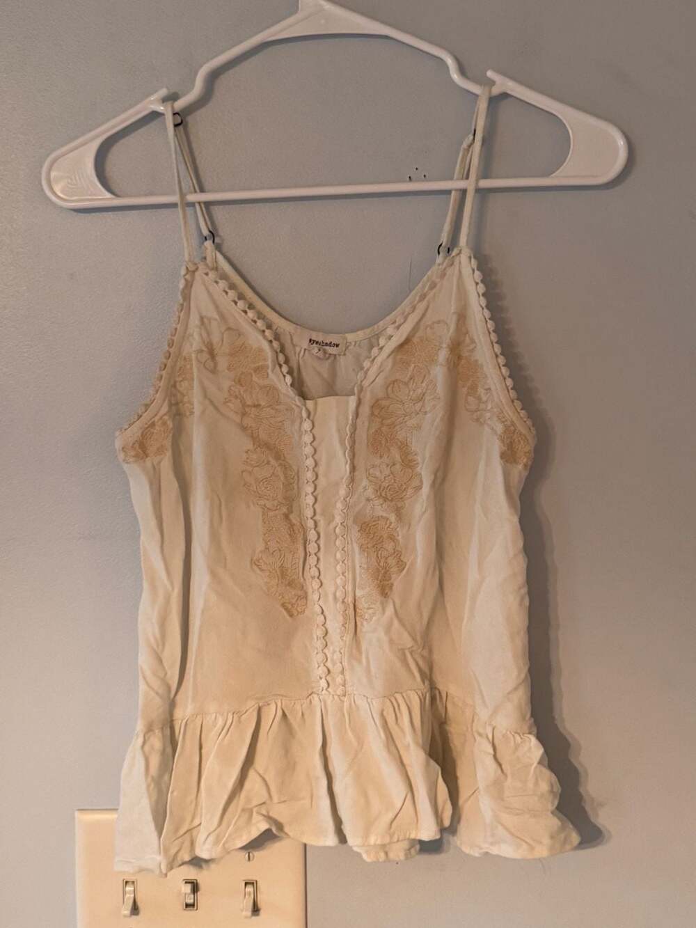 Y2K Boho Fairy Cami | Embroidered Babydoll Tank
